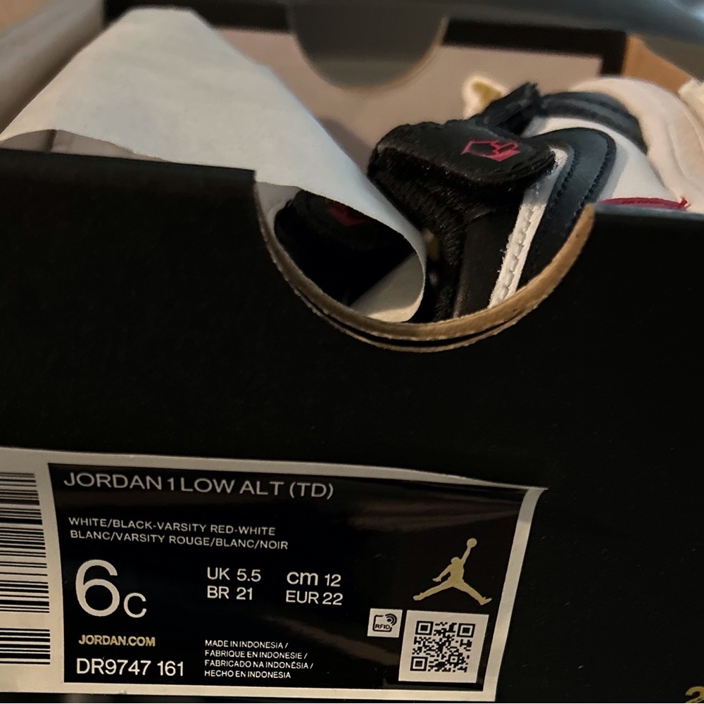 Jordan White and Black Sneakers